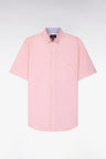 Short sleeved pink cotton shirt