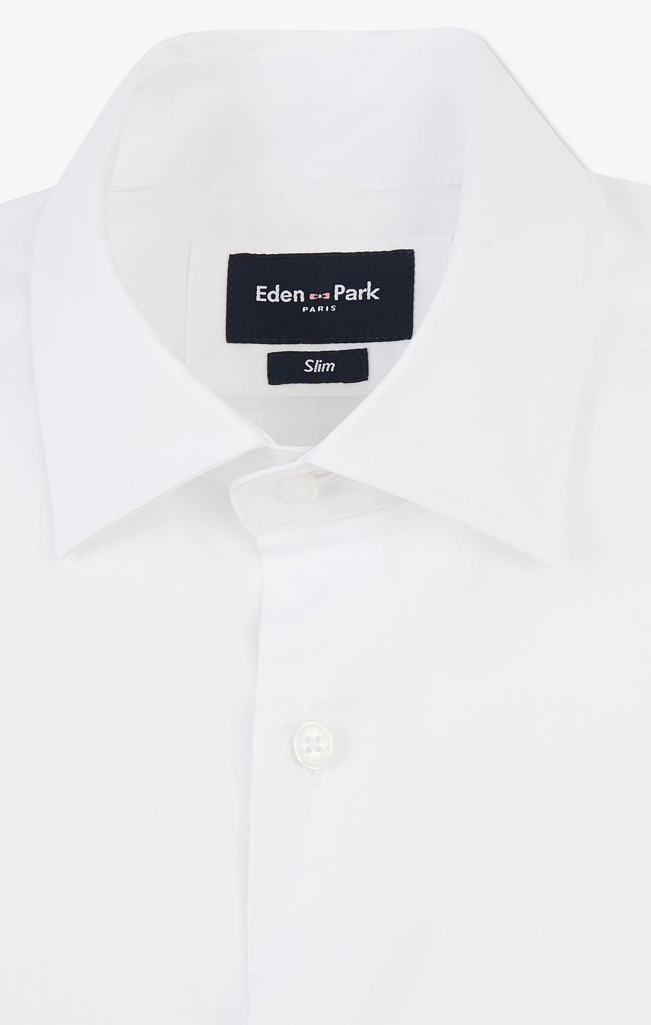 Chemise blanche slim en popeline stretch