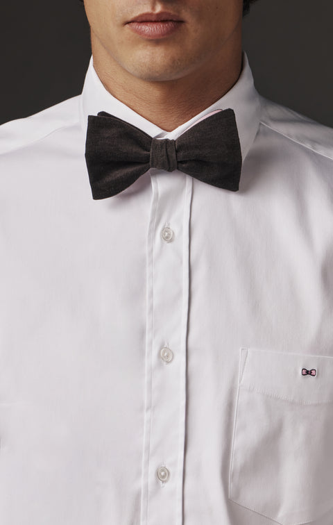 Nœud papillon en velours marron upcyclé Pap'Atelier - Image 1