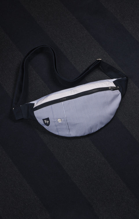 Sac banane en tissu rayé upcyclé Pap'Atelier - Image 2