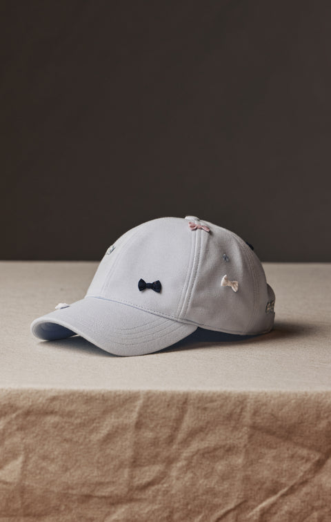 Casquette bleue à mini nœuds papillon Pap'Atelier - Image 1