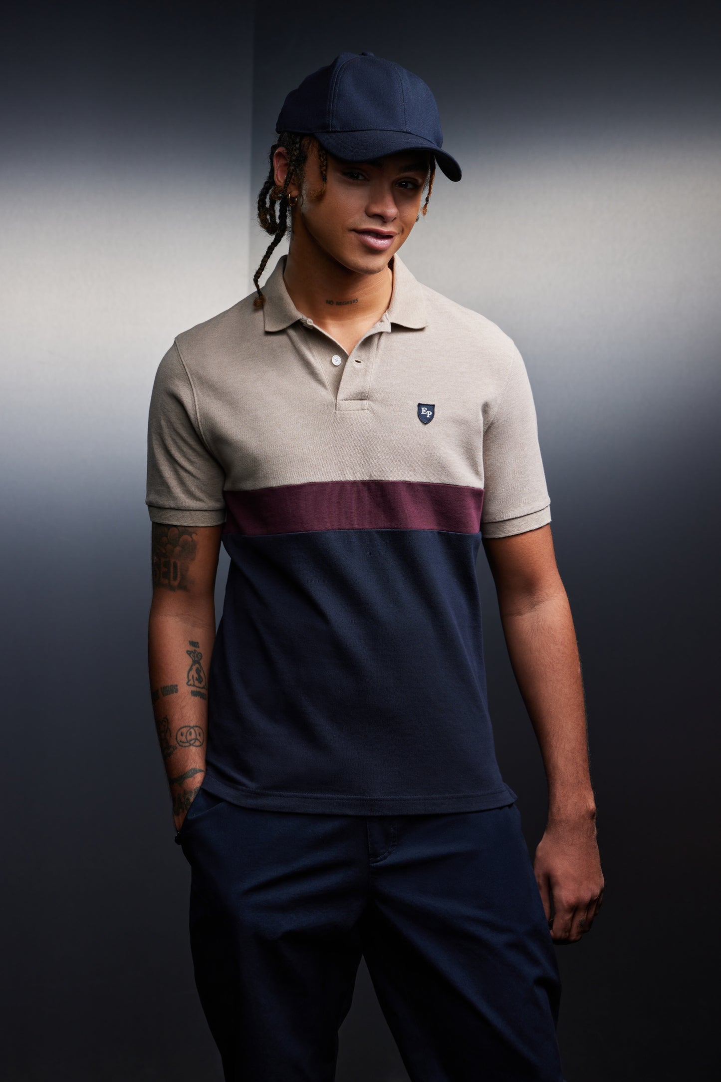 Tricolor cotton jersey cut and sewn upcycled Pap'Atelier