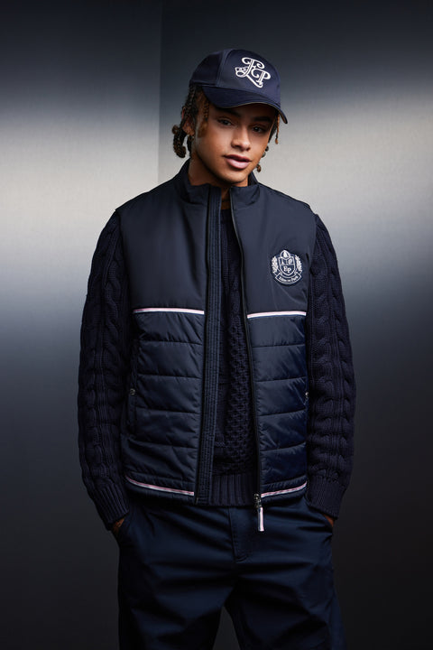 Doudoune sans manches matelassée upcyclée Pap'Atelier - Image 1