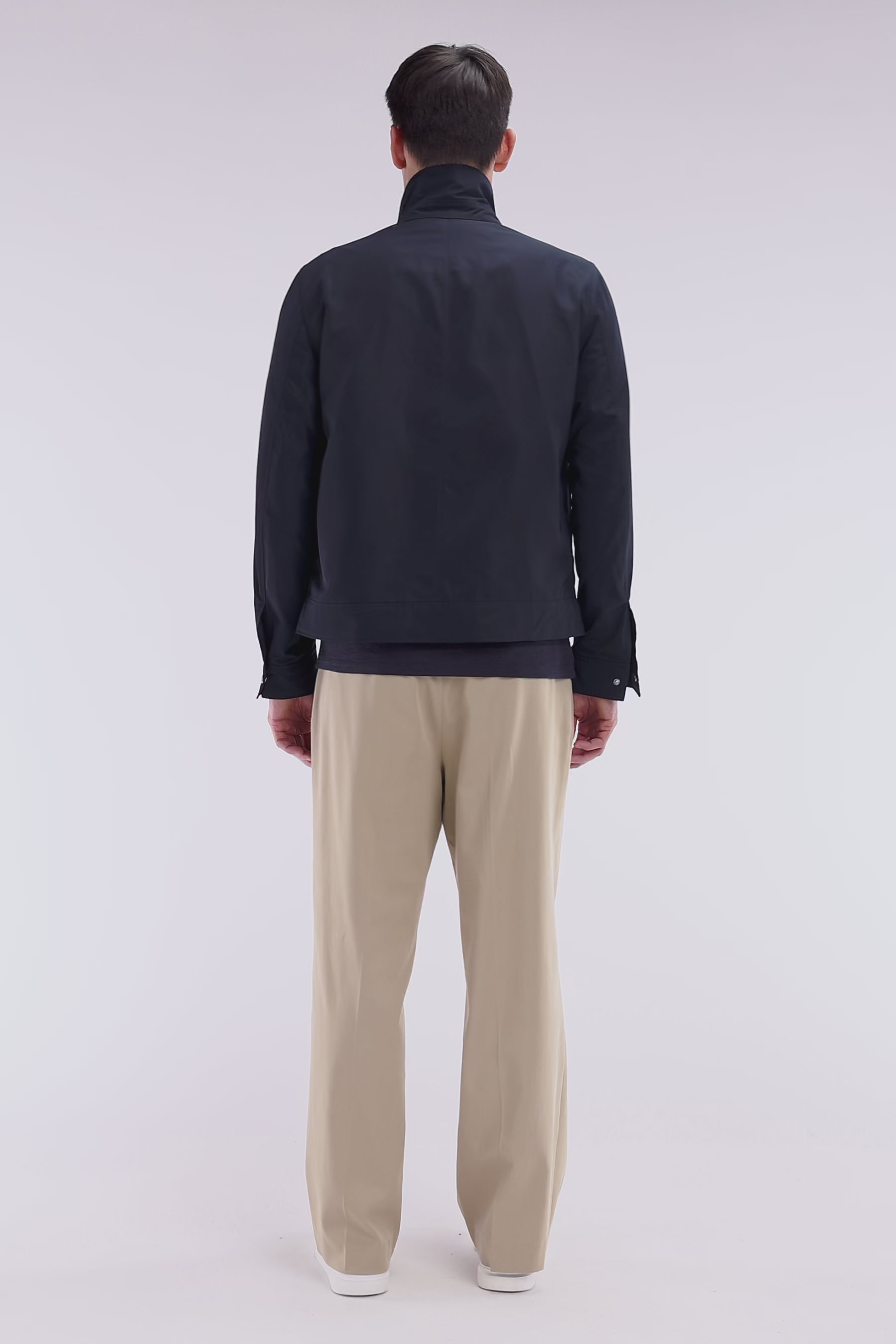 Blouson zippé bleu marine