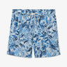 Blue swim shorts with exclusive floral print