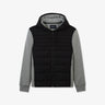 Colour-block zipped sweatshirt with hood