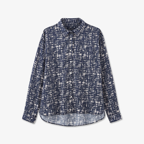 Blouse printed with lines and bow ties - Image 2