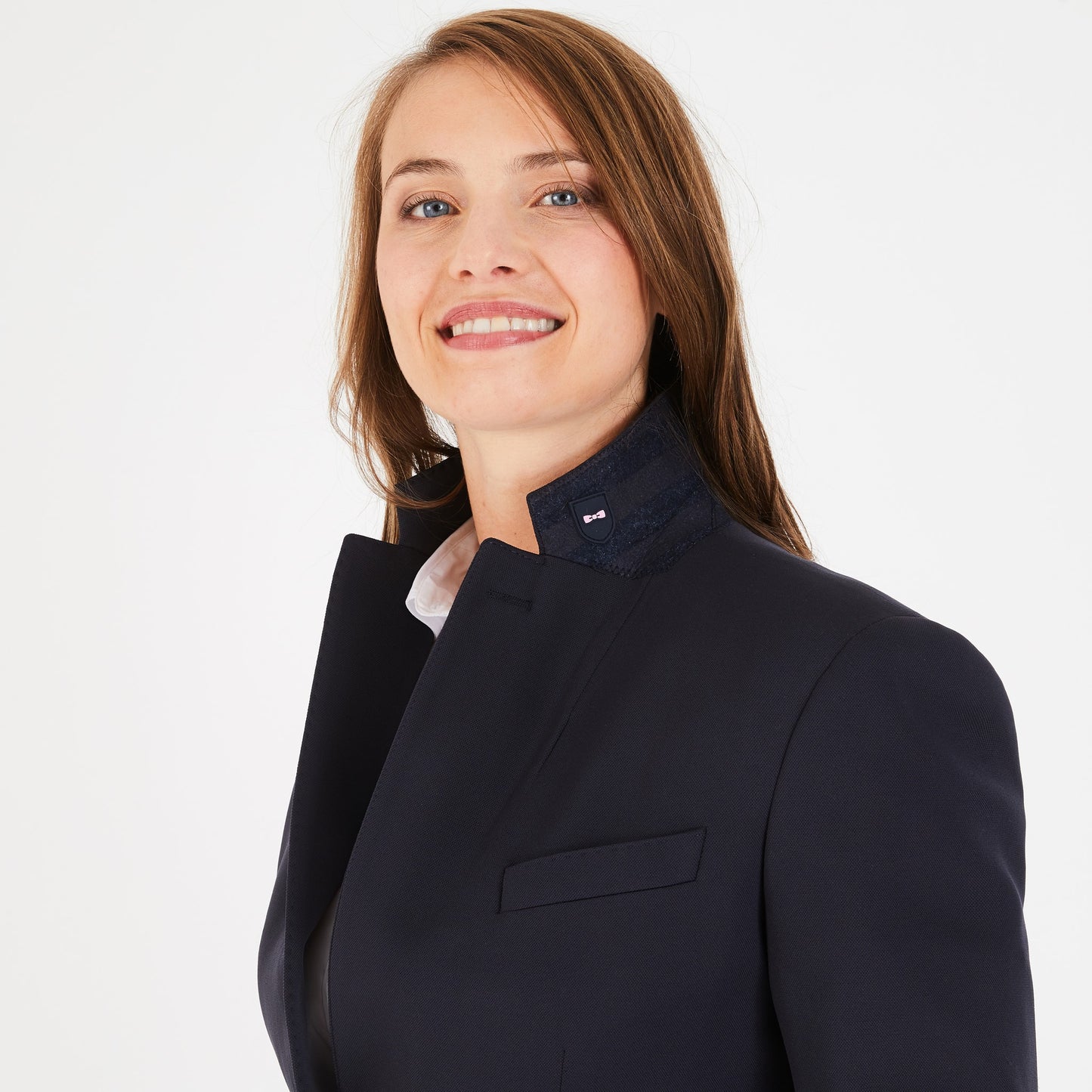 Navy 2-piece suit in polyester