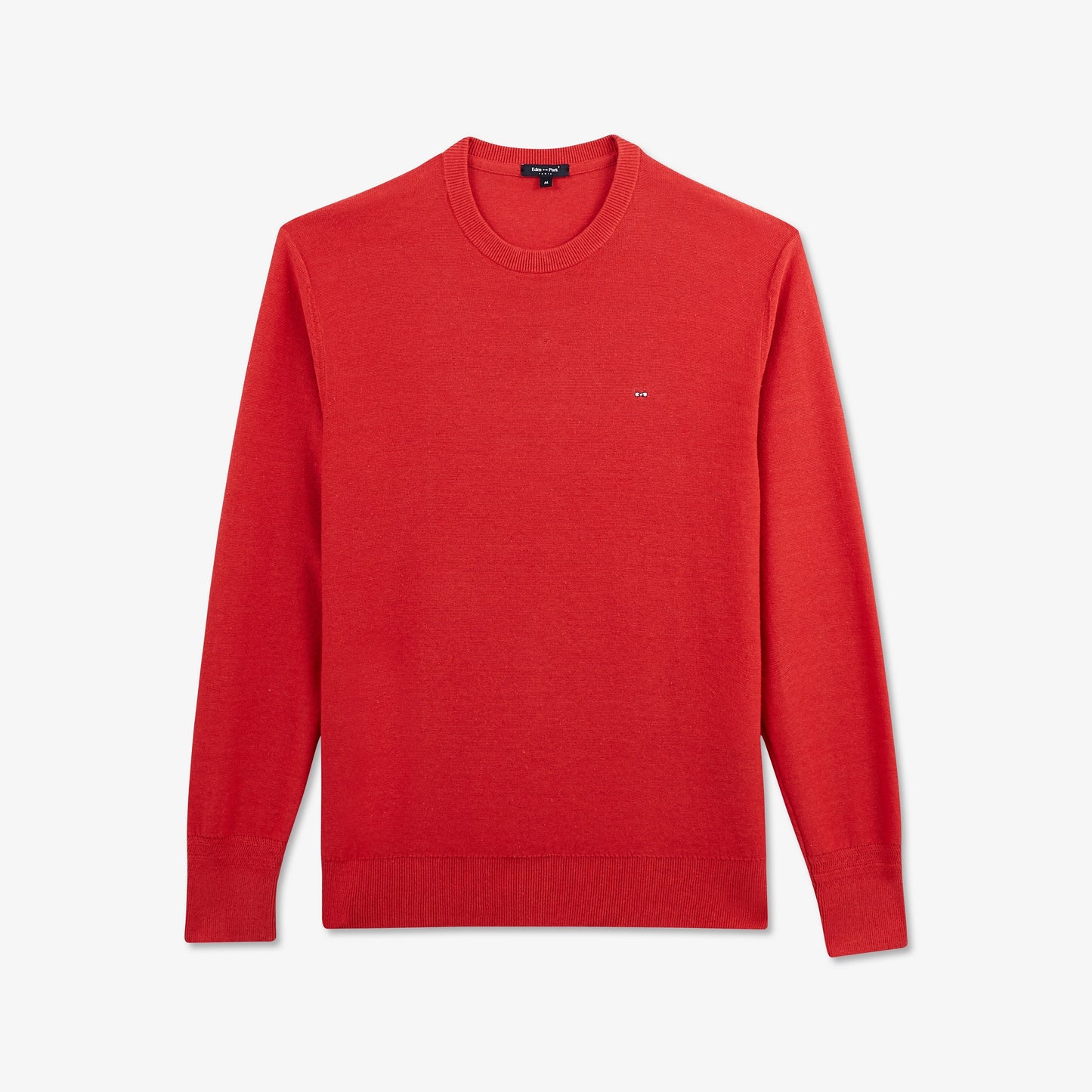 Orange cable knit jumper with crew neck