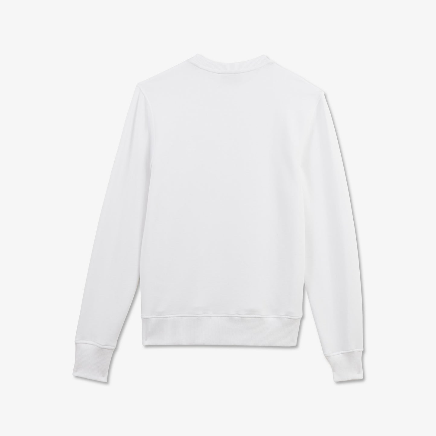 White sweatshirt in fleece