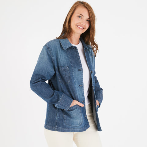 Blue cotton overshirt - Image 1