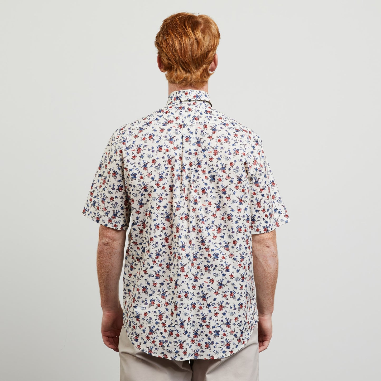 Pima cotton blouse with exclusive floral print