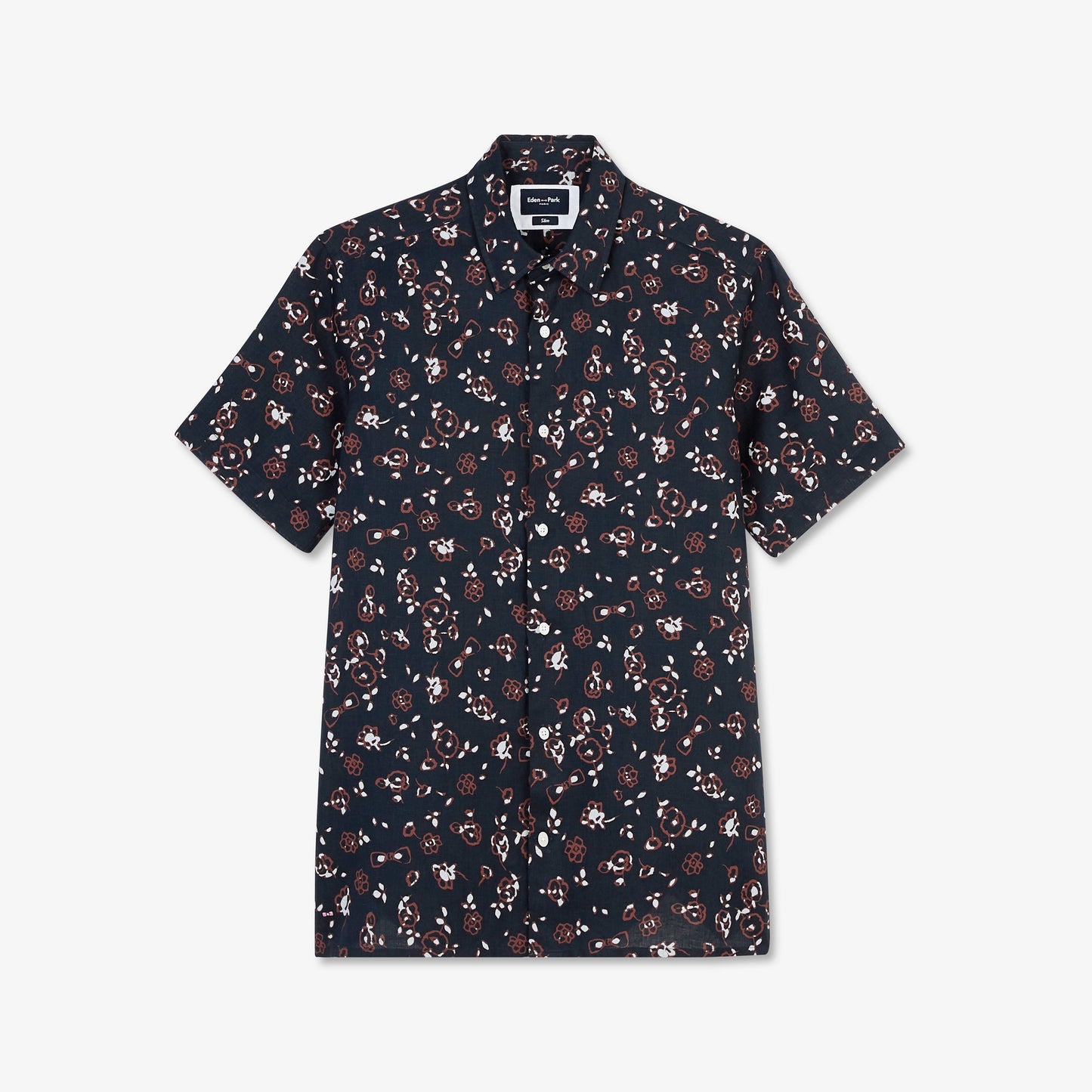 Linen blouse with an exclusive floral print