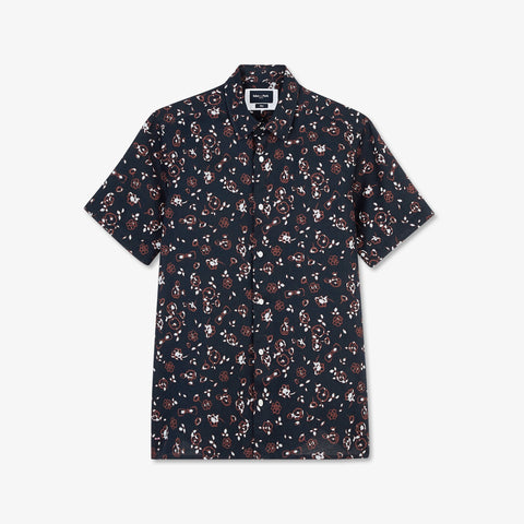 Linen blouse with an exclusive floral print - Image 2