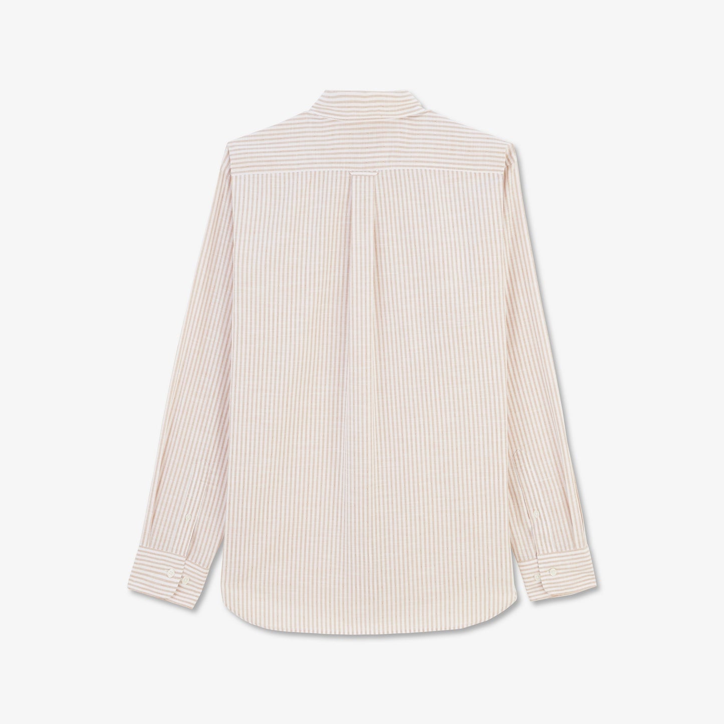 Striped beige cotton shirt