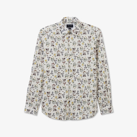 Slim fit shirt with a floral print - Image 2