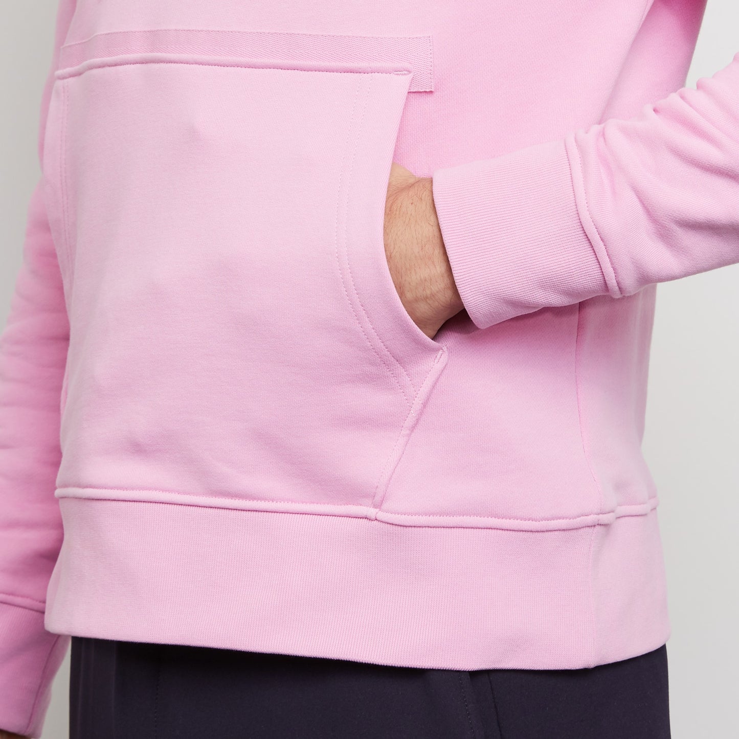 Plain pink sweatshirt with hood