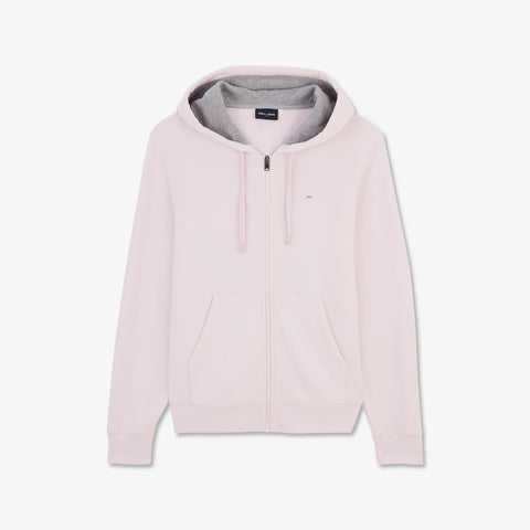 Light pink zipped sweatshirt with hood - Image 2