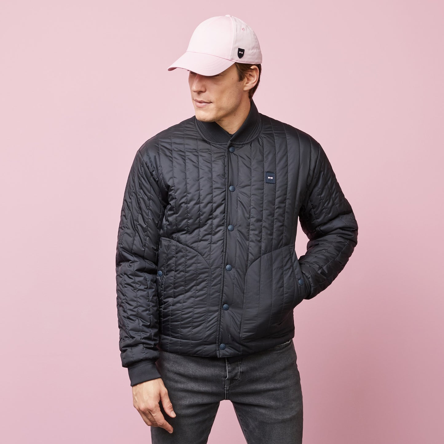 Water-repellent navy-blue jacket