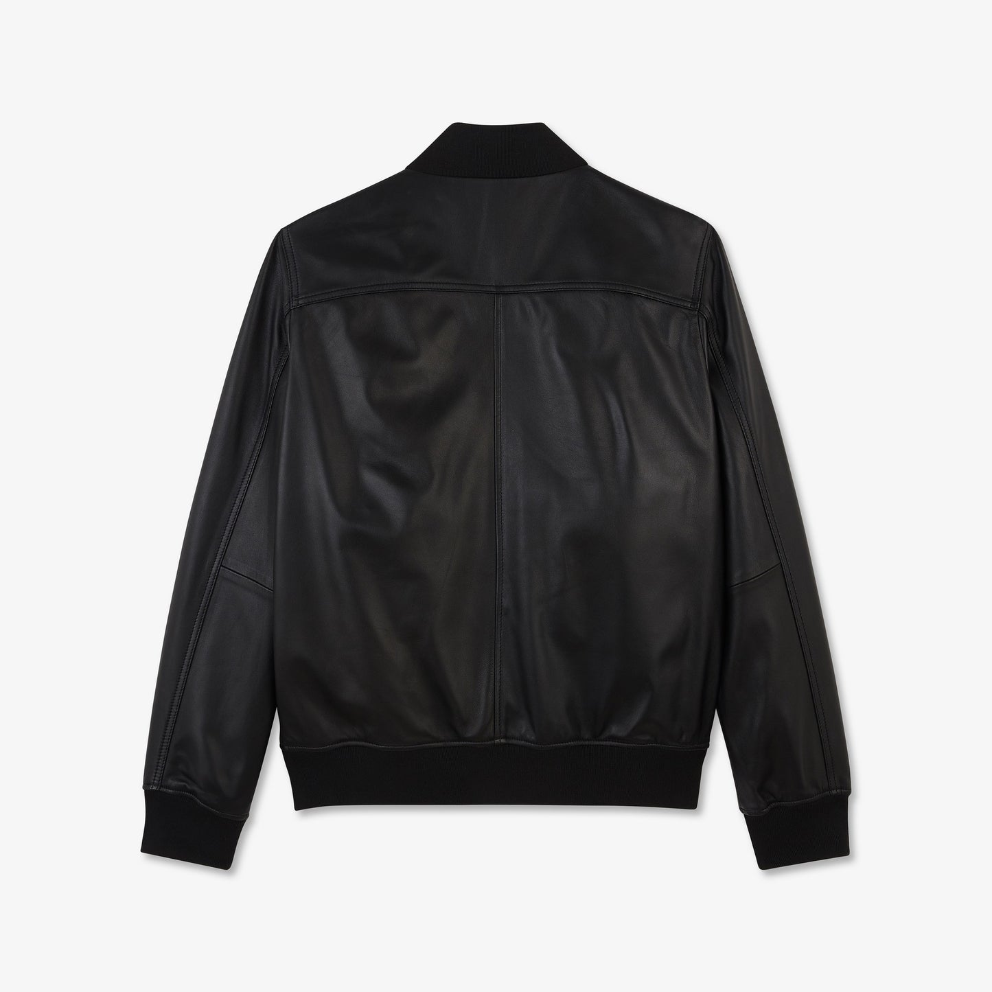 Black zipped leather jacket