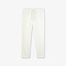 White corduroy chinos with elasticated waist