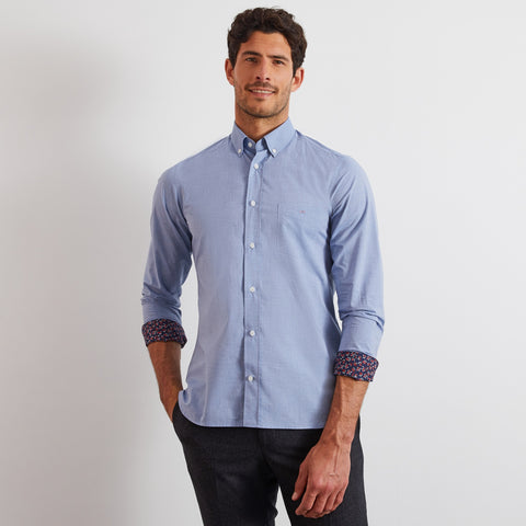 Blue cotton shirt - Image 1