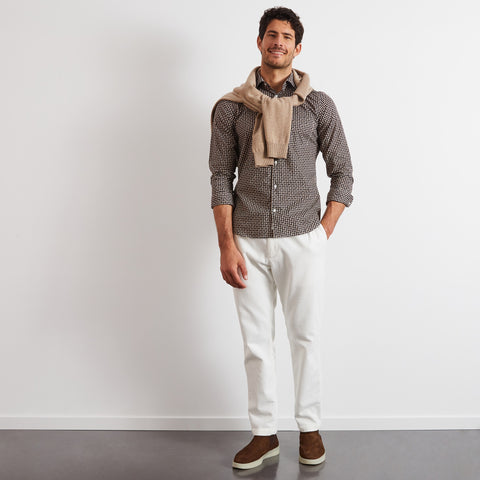 Brown shirt with a vintage motif - Image 3
